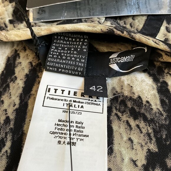 Roberto Cavalli Skirt Animal Print Snake Leopard Made in Italy Size IT 42 - Picture 6 of 7
